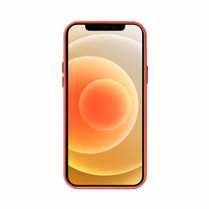 Crong Essential Cover Magnetic kunstnahast ümbris seadmele iPhone 12 / iPhone 12 Pro, MagSafe'iga, punane