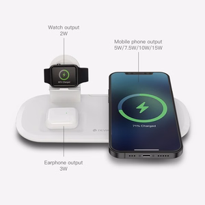 Devia traadita laadija 3in1 Smart 15W valge