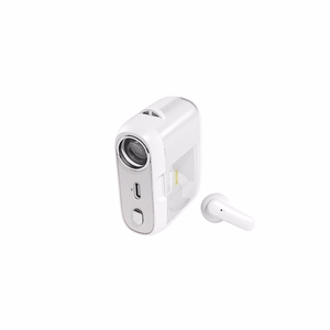WEKOME S28 Pop Digital Series Bluetooth 5.3 TWS juhtmevabad kõrvaklapid laadimiskarpi sisseehitatud projektori ja 5 projektorislaidiga, valged