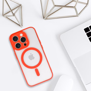 Acrylic Color Magsafe Ümbris jaoks Iphone 13 Pro punane