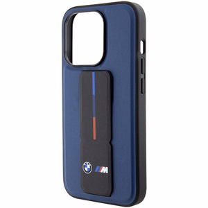 BMW M Grip Stand Bicolor ümbris jaoks iPhone 15 Pro - tumesinine