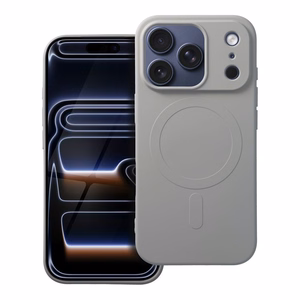 SILICONE MAG COVER (big hole) Ümbris compatible with MagSafe jaoks IPHONE 17 Pro titanium