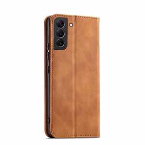 Magnet Fancy Ümbris jaoks Samsung Galaxy S23+ flip cover wallet stand brown