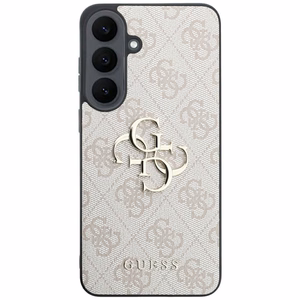 Guess Leather 4G Metal Logo ümbris Samsung Galaxy S26 FE – roosa