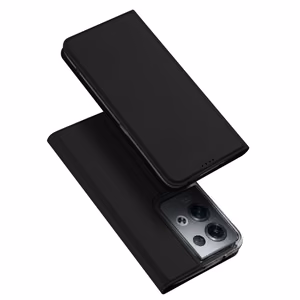 Dux Ducis Skin Pro ümbris Oppo Reno 8 Pro flip cover kaardi rahakoti stend must