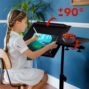 Maclean teisaldatav laud ja sülearvutialus, must, reguleeritav kõrgus 59-89cm, kuni 30kg, MC-121 B
