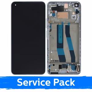 LCD Ekraan Ühildub Xiaomi Mi 11 Lite 4G (Lite 5G / Lite 5G NE) Koos Frame / Snowflake Valge / (Service Pack)