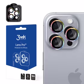 3mk Lens Protection Pro Camera Cover with Iridescent Frame jaoks iPhone 16 Pro /16 Pro Max