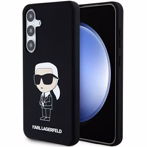 Karl Lagerfeld Silicone Ikonik ümbris jaoks Samsung Galaxy S24 - must