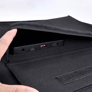 Choetech SC009-V2 solar foldable Laadija 100W USB-C / 2x USB-A PD QC - must