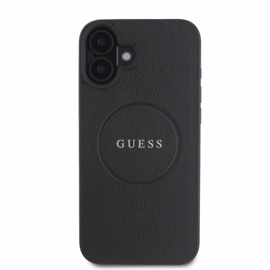 Guess Grained kuldne Ring MagSafe ümbris jaoks iPhone 16 - must