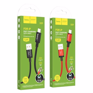 Kaabel USB A to Lightning Hoco 2,4A 1 m X89 must