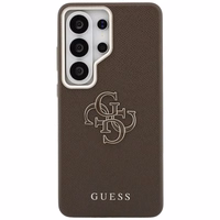 Guess ümbris Grained Big 4G Metal Logo Samsung Galaxy S26 Ultra pruun