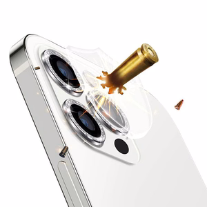 Tempered Glass HARD DIAMOND for camera (LENS) for Iphone 14/14 Plus/16e gold (lens 2 pieces)