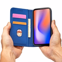 Magnetkaardi ümbris iPhone 12 Pro Max kott Kaardikott rahakott kaardihoidja Sinine