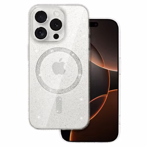 Glitter Magsafe чехол для Iphone 16 Pro Max прозрачный