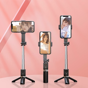 Selfie Stick MINI - with detachable bluetooth remote control and tripod - P09 BLACK