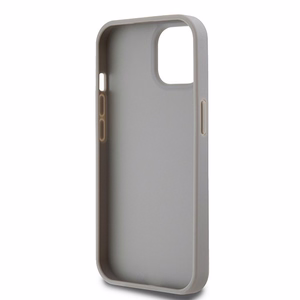 DKNY Leather Mono Stripe & Metal Logo ümbris jaoks iPhone 15 / 14 / 13 - beige