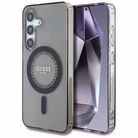 GUESS ümbris jaoks SAMSUNG S25 GUHMS25SPFTDTEK (Magnetic IML Rhinestones) must
