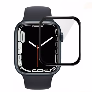 Acrylic Full Glue karastatud klaas Apple Watch 7/8/9 45mm mudelile, must raam