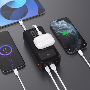 Dudao K15MAX 30000mAh PD 22.5W Powerbank sisseehitatud kaablitega - must