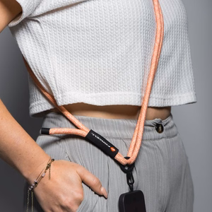 FORCELL F-DESIGN S10X165 crossbody phone lanyard with adjustable length (max 82,5cm in the loop) pink white
