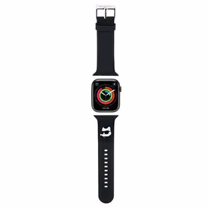 Karl Lagerfeld 3D Rubber Choupette Heads rihm must Apple Watch 38/40/41mm jaoks