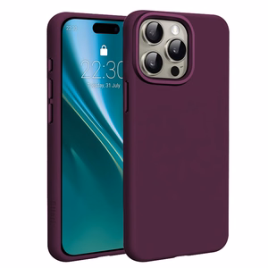 Etteri Silicone Mag ümbris iPhone 15 Pro 6,1 tolli jaoks, tume kirsipunane