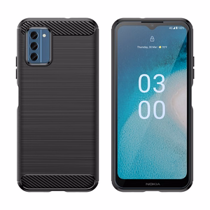Carbon Ümbris silicone ümbris jaoks Nokia C300 - must