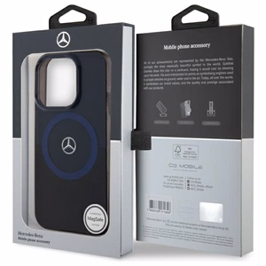 Mercedes MB Double Layer BiColor MagSafe Ümbris jaoks iPhone 16 Pro Max - sinine
