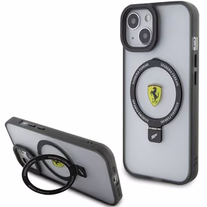 Ferrari Ring Stand 2023 Collection MagSafe Ümbris jaoks iPhone 15 Plus / 14 Plus - must