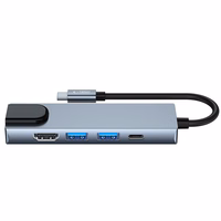HUB Tech-Protect V3 5in1 USB-C - USB-A 3.0 / USB-A 2.0 / USB-C / HDMI / RJ45 - hall