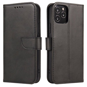 Magnet Case elegantne ümbris kaane klapiga ja stendi funktsiooniga Samsung Galaxy A73 musta värvi