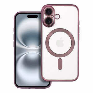 Case for iPhone 16 Electro Mag Cover compatible with MagSafe purple