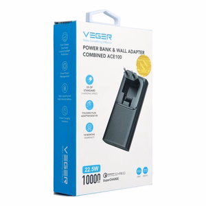Powerbank Veger ACE100 (W1146) PD QC3.0 20W 10000 mAh must