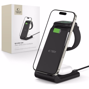 Tech-Protect QI15W-A36 3в1 Зарядная станция для Apple - чёрный