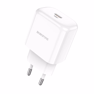 Borofone Wall charger BN3 Premium - Type C - QC 3.0 PD 2.0 20W white