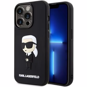 Karl Lagerfeld KLHCP14L3DRKINK iPhone 14 Pro 6.1" must/must hardcase Rubber Ikonik 3D