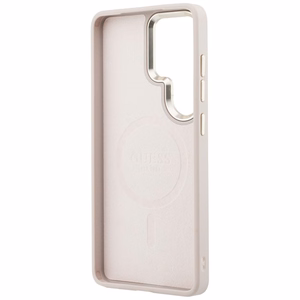 Guess ümbris 4G Embossed Ring MagSafe for Samsung Galaxy S26 Ultra roosa