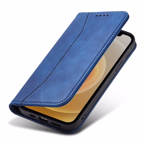 Magnet Fancy Case Case iPhone 12 Pro Max Kott Kaardikott Rahakott Card Stand Sinine