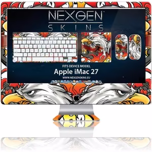 Nexgen dekoratiivne 3D-efektiga kleebiste komplekt 27-tollisele iMacile, Iron Eagle 3D