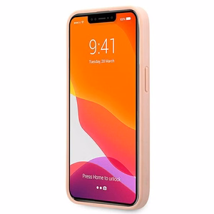 Guess GUHCP13XPSASBPI iPhone 13 Pro Max 6.7" розовый/розовый жёсткий чехол Saffiano Stripe