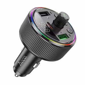 HOCO автомобильный FM-трансмиттер bluetooth 2 x USB A + Type C PD QC3.0 30W E82 чёрный