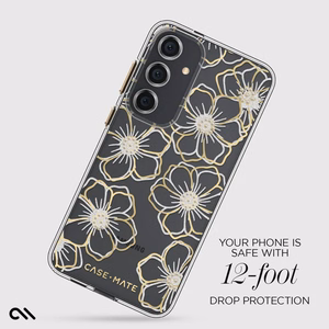 Case-Mate Floral Gems ümbris seadmele Samsung Galaxy S24+, kuldne