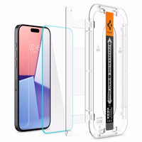 SPIGEN Karastatud klaas GLAS.TR ”EZ FIT” 2-pack jaoks IPHONE 15 Pro Max läbipaistev