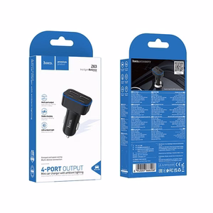 Автомобильное зарядное устройство Hoco 2xUSB A + 2xUSB C PD QC3.0 42W Z63 чёрный