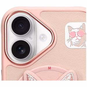 Nimmy Glasses Cool Cat MagSafe Ümbris jaoks iPhone 16 - Roosa