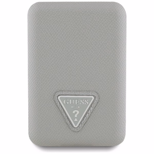Guess Grained Triangle akupank MagSafe'iga 5000mAh 15W USB-C – beež