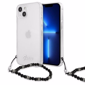 Guess GUHCP13MKPSBK iPhone 13 6.1" прозрачный жёсткий чехол Black Pearl