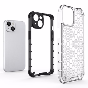 Honeycomb ümbris iPhone 14 soomustatud hübriidkate läbipaistev